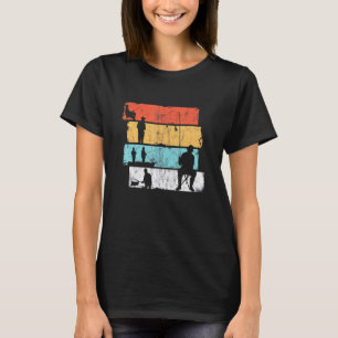 Retro Style Fishermen Fishing Rod Lucky Fishing Pa T-Shirt