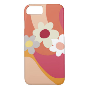Retro style flowers and waves iPhone 8/7 case