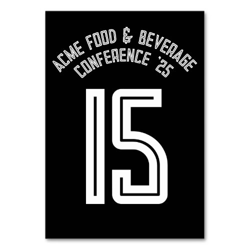 Retro_Style Food and Beverage Conference  Table Number
