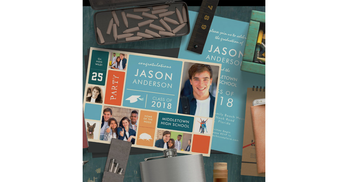 Retro Style Graduation Party Invitation | Zazzle