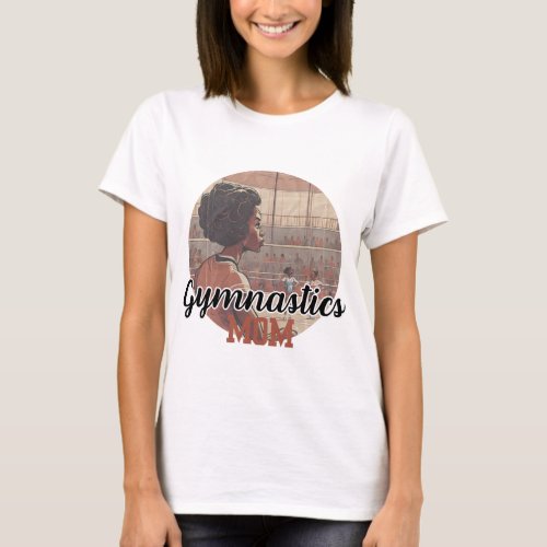 Retro Style Gymnastics Mom Tee 1