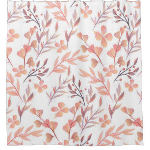 Retro style hand drawn seamless floral ornament. C Shower Curtain