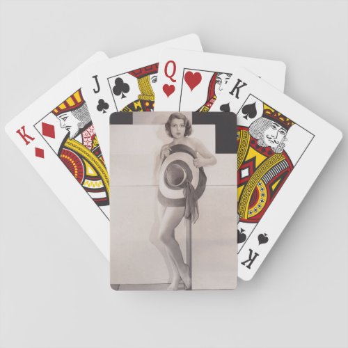 Retro_Style Hiding Behind a Hat Playing Cards