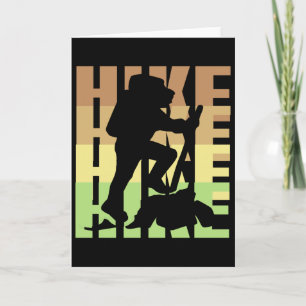 Retro Style Hike Hike Hike Outdoor Hiking Adventur Card