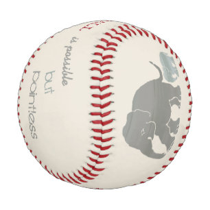 Retro Style Humorous Monogram Elephant Lover Baseball