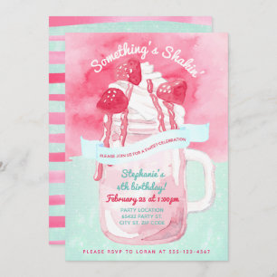 Retro Style Ice Cream Party, Birthday Invitation