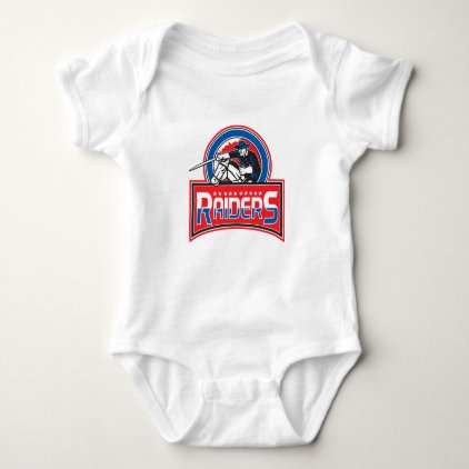 Retro style illustration of Cavalry Trooper on hor Baby Bodysuit