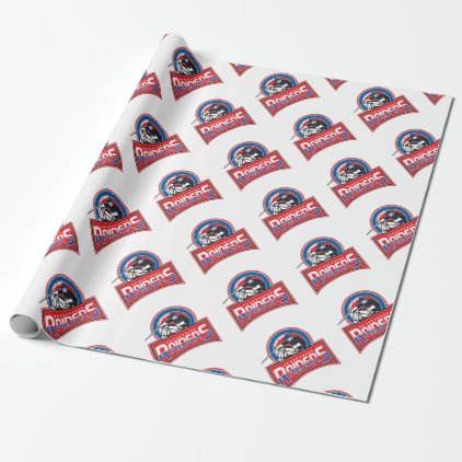 Retro style illustration of Cavalry Trooper on hor Wrapping Paper