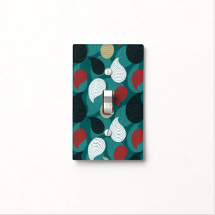Retro Style in Attractive Swirl of Colors      Light Switch Cover