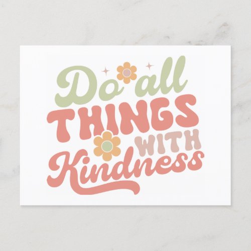 Retro Style  In Kindness Postcard
