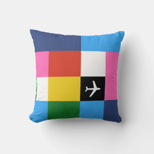 Retro Style Jet-Age Groovy Throw Pillow