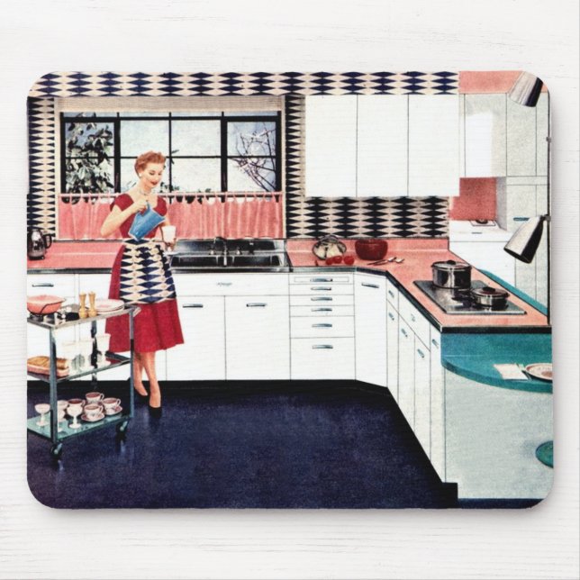 Retro Style Kitchen Mousepad (Front)