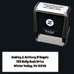 Retro Style Lettering Custom Return Address Self-inking Stamp<br><div class="desc">Save time addressing Christmas cards and other mail with this custom return address stamp. Your name and address are spelled out in a chunky,  vintage style font.</div>