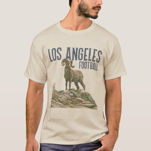 Retro Style Los Angeles Football Truck Stop Souven T_Shirt