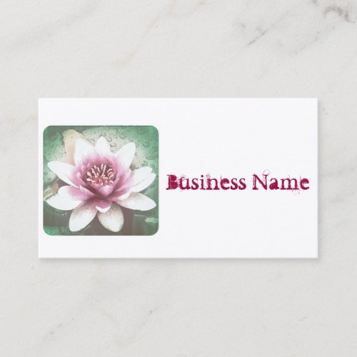 RETRO STYLE "LOTUS" BUSINESS CARD