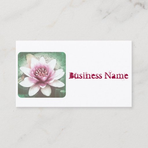 Customizable RETRO STYLE "LOTUS" BUSINESS CARD