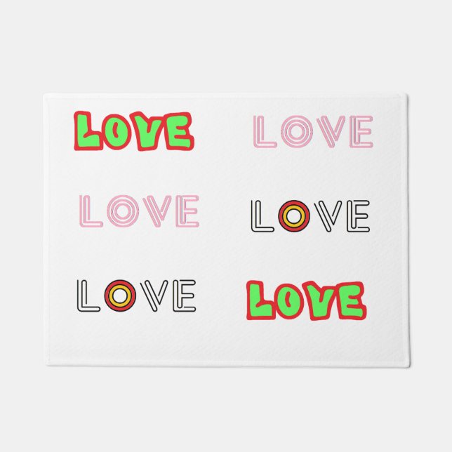 Retro Style LOVE Door mat (Front)