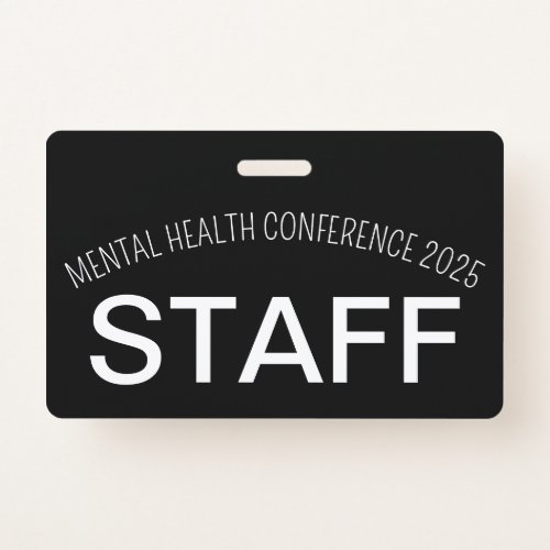 Retro_Style Mental Health Conference Staff Badge