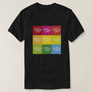 Retro Style Multicolor Merry Christmas T-Shirt