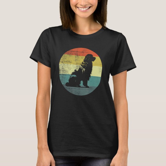 Retro Style Newfoundland Dog T-Shirt (Front)
