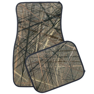 Retro style oil drawing. illustration. Texture pai Car Floor Mat