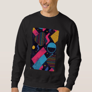 Retro Style Pattern Art Synthwave 80s Sweatshirt
