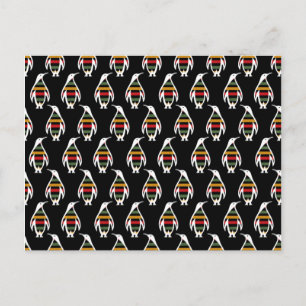 Retro Style Penguin Vintage Colors Animal Lover Postcard