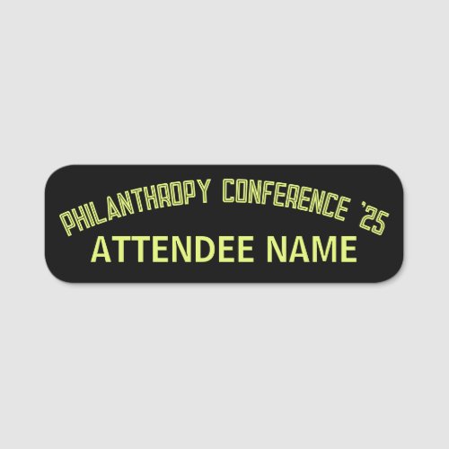 Retro_Style Philanthropy Conference  Name Tag