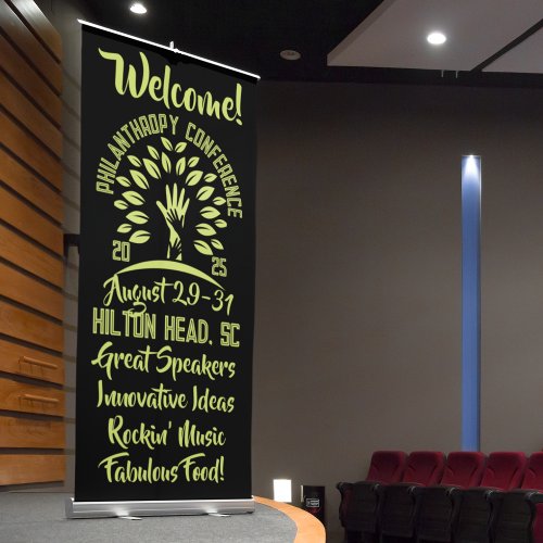 Retro_Style Philanthropy Conference  Retractable Banner