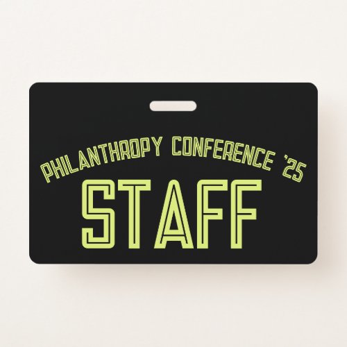 Retro_Style Philanthropy Conference Staff  Badge