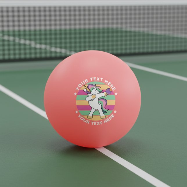 Retro Style Ping Pong Dabbing Unicorn Ball (Creator Uploaded)