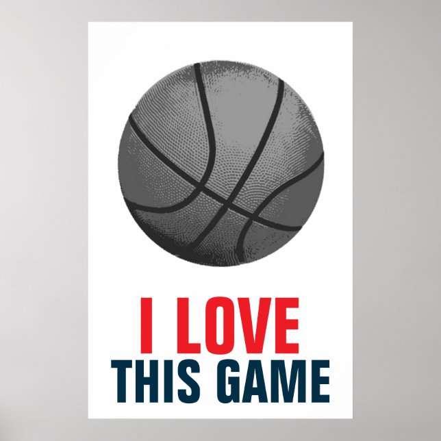 Retro Style Pop Art Basketball Motivational Poster (Front)