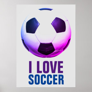 Retro Style Pop Art Basketball Motivational Soccer Poster