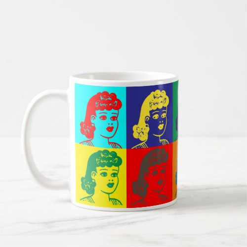 Retro_Style Pop Art Cartoon Mug