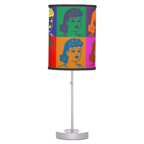 Retro_Style Pop Art Cartoon Table Lamp