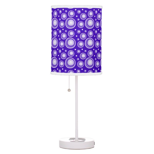 Retro Style Purple Polka Dots Table Lamp (Right)