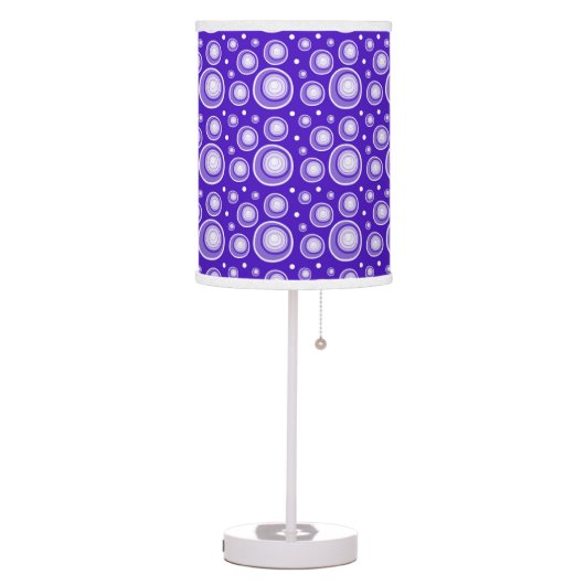 Retro Style Purple Polka Dots Table Lamp (Left)