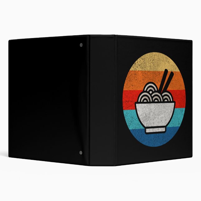 Retro style ramen 3 ring binder (Background)