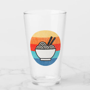 Retro style ramen glass
