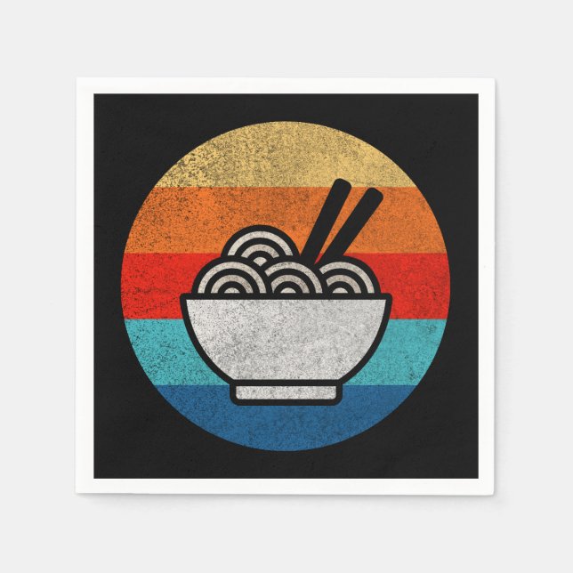 Retro style ramen napkins (Front)