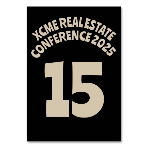 Retro_Style Real Estate Conference  Table Number