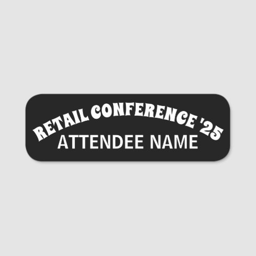 Retro_Style Retail Conference  Name Tag