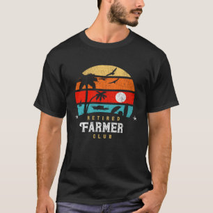 Retro Style  Retirement Gag Idea   Retired Farmer T-Shirt