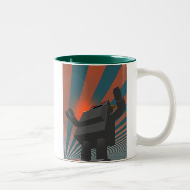Retro Style Robot 4 Mug (Right)