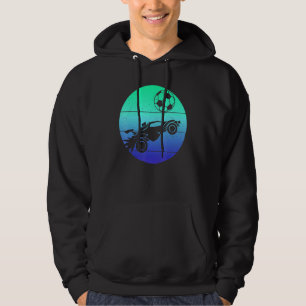 Retro Style Rocket Rc Soccer Car League Gamer 3 Hoodie