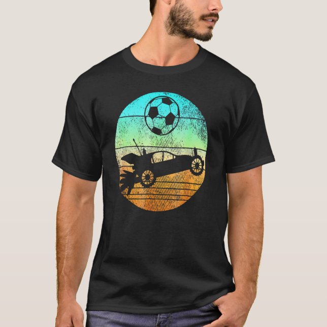 Retro Style Rocket Rc Soccer Car League Gamer Gift T-Shirt (Front)