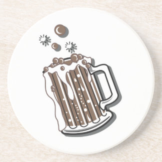 retro style root beer graphic coaster