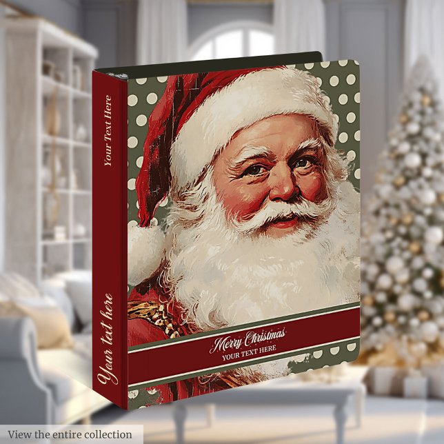 Retro Style Santa Claus Holiday Binder (Retro Style Santa Claus Holiday Binder)