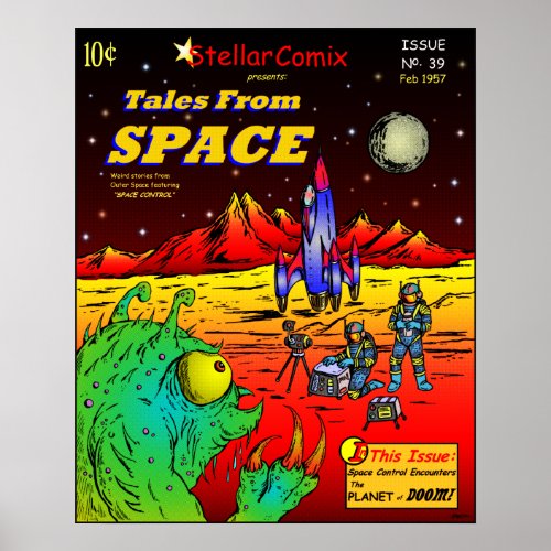 Retro Style Sci_Fi Comic Book Poster