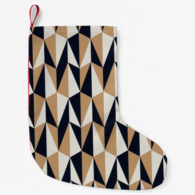 Retro Style: Seamless Vintage Pattern Small Christmas Stocking (Front)